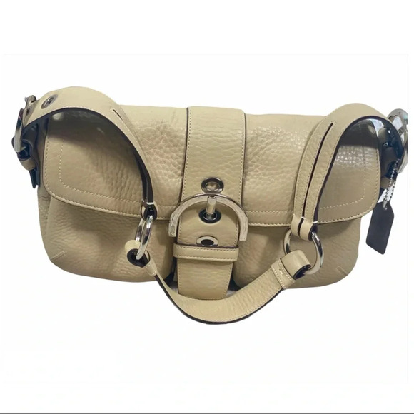 Coach Handbags - Coach NWT Beige Soho Pebbled Leather Shoulder Bag